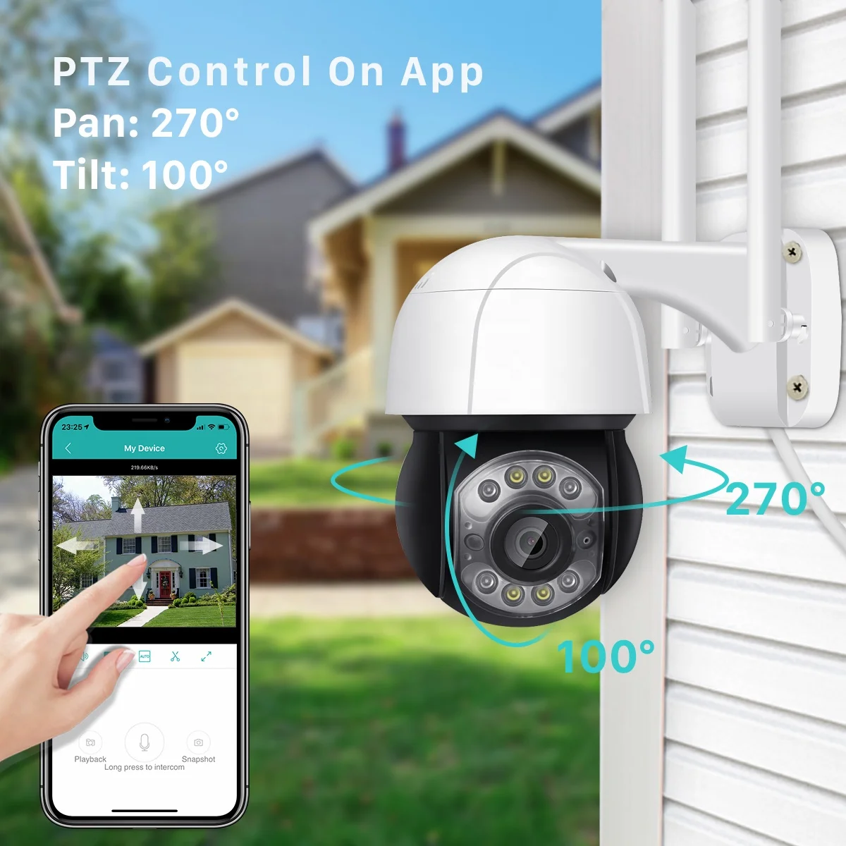  BESDER 1080P HD Беспроводная мини PTZ наружная IP камера видеонаблюдения 4-кратный цифровой зум Wi-Fi скоростная купольная домашняя