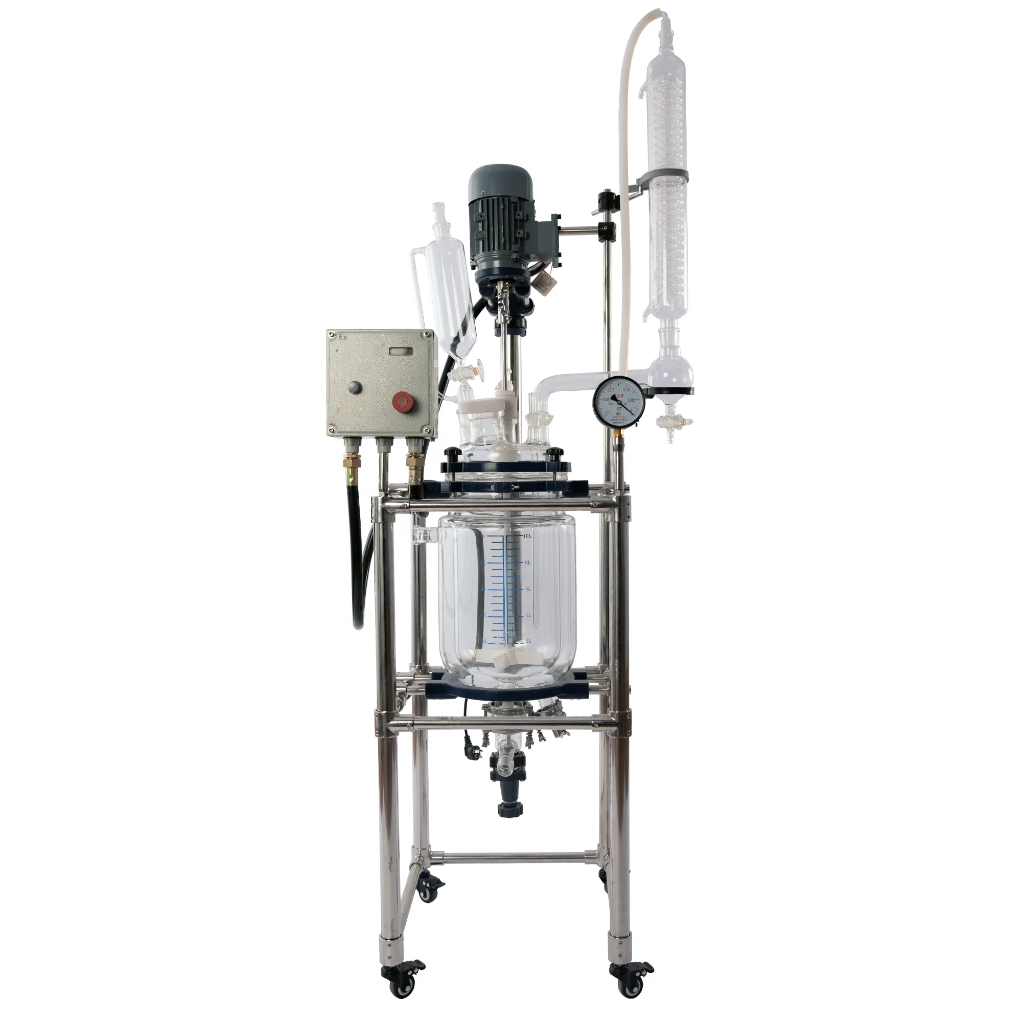Benchtop Reactors Column Fixed Bed Reactor Glass Jacketed Bioreactor