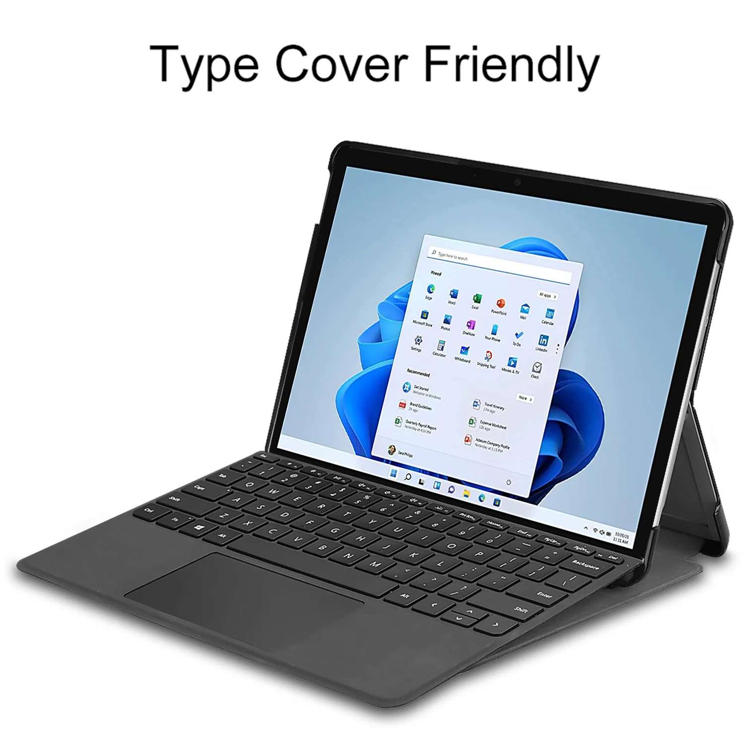 PU Leather Case for Microsoft Surface Pro 8 Protective PC Hard Tablet Stand Cover