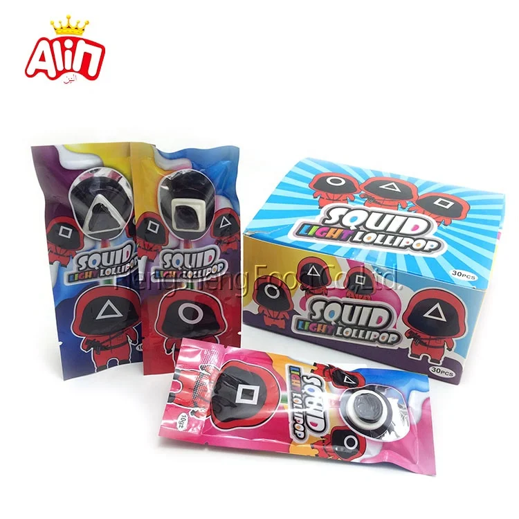asian snacks wholesale candy  Boxed fluorescence  squid game candy