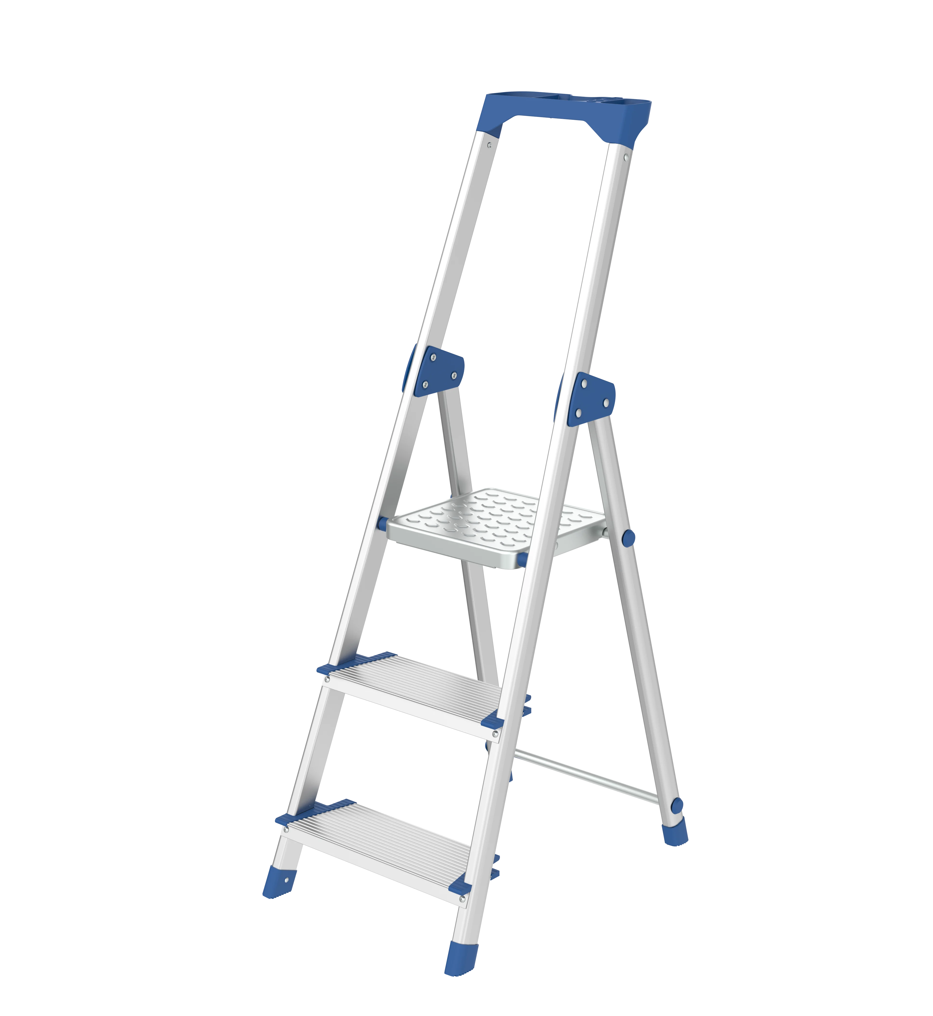 EN131 Escalera Household Aluminum Ladder 3-step Double Sided Ladder With Wide Platform