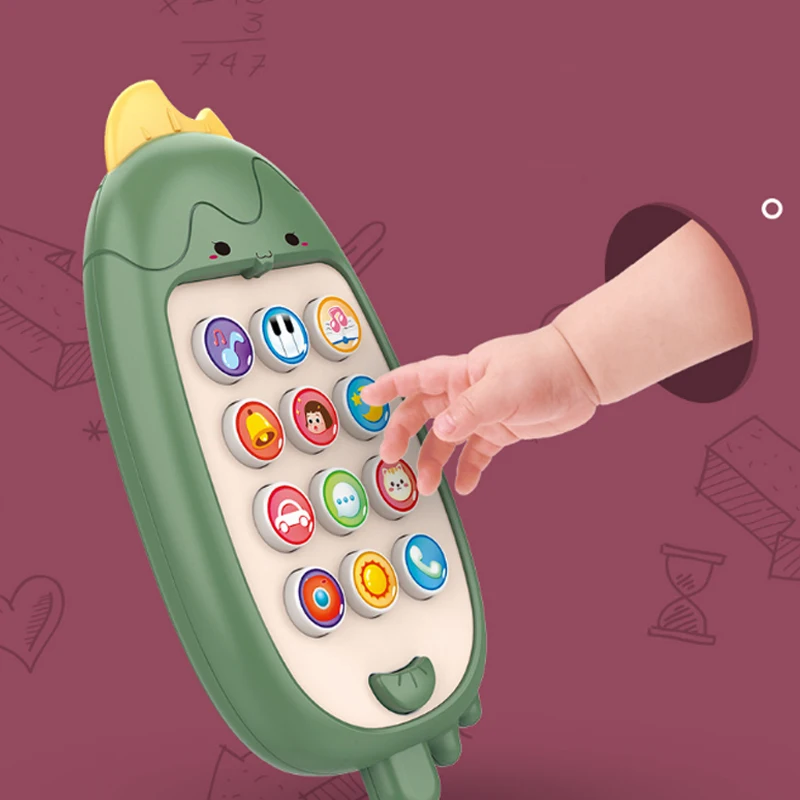 Укус Прорезыватель для зубов милый Мобильная музыкальная обучающая игрушка музыкальный телефон для малышей