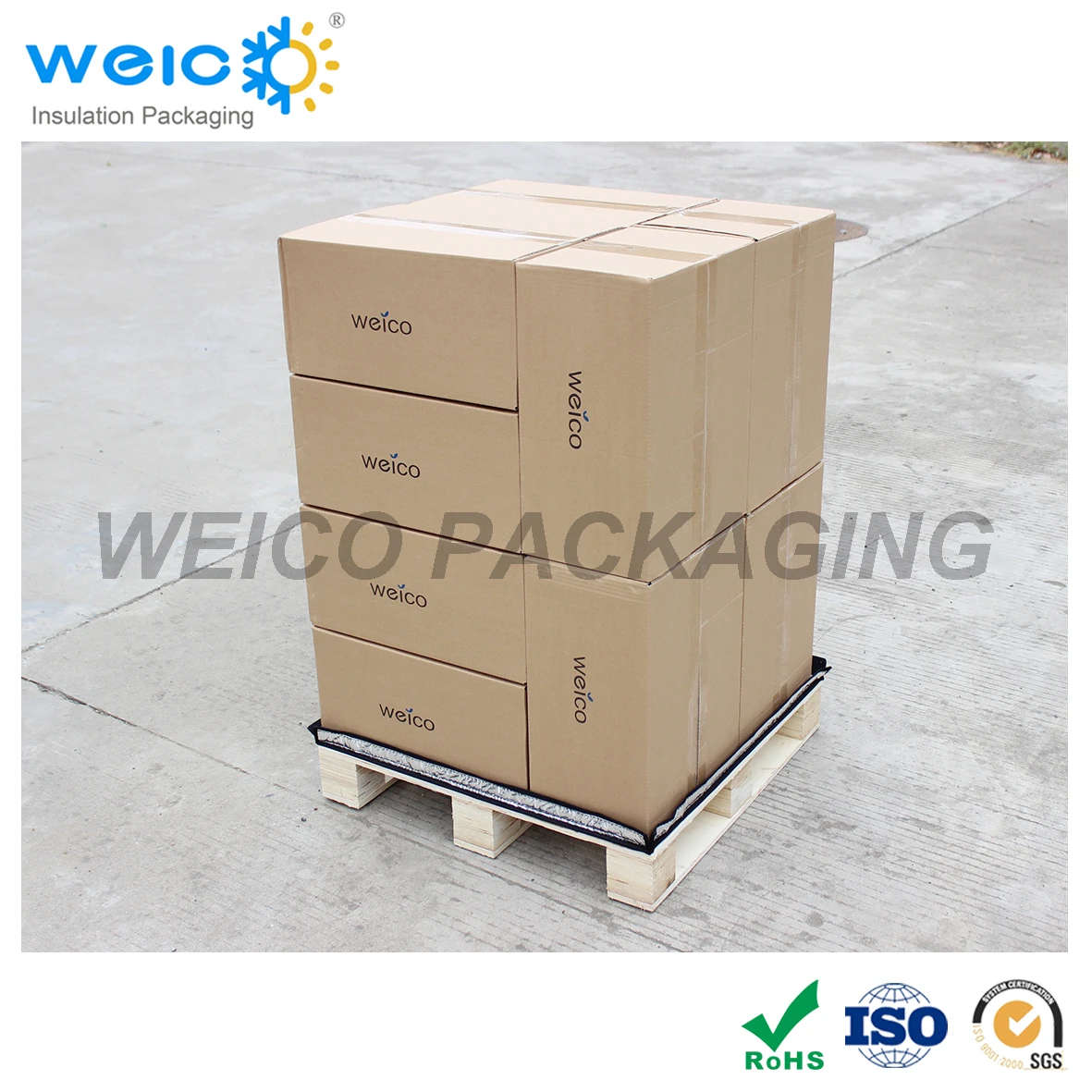 Aluminum Foil Air Bubble Insulated Thermal Pallet Insulation Cover with bottom