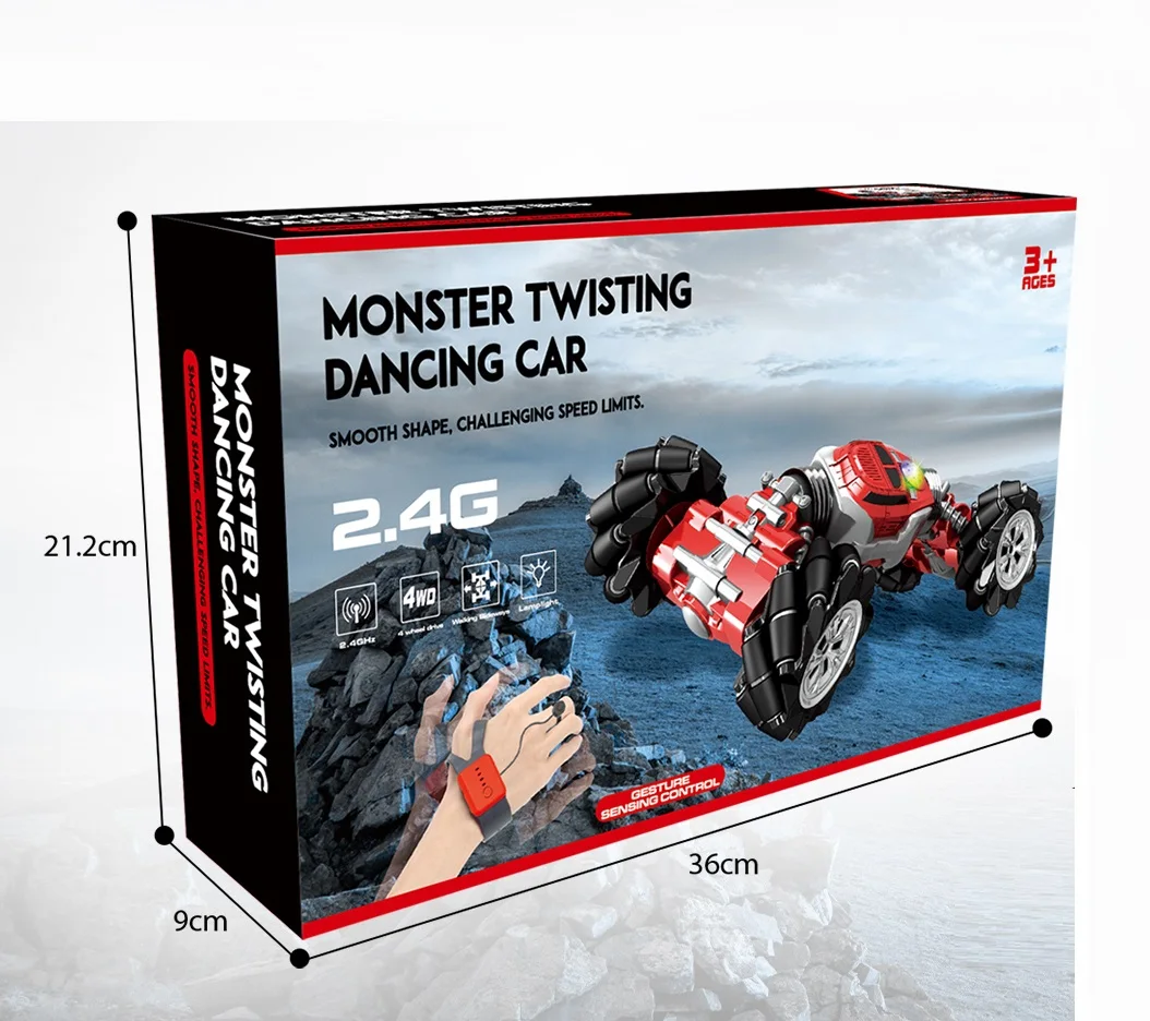  2021 Hand gesture remote control car 4x4 rc cars hobby drift with light
