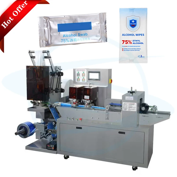 Full Auto tissue sachet packing single piece wet wi pe making machine