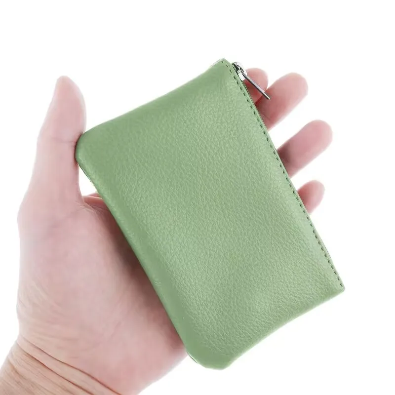 Hot Selling  New Design Slim PU Leather Lipstick Case Bag Custom logo Cute Short Small Coin Purse Wallets for Women