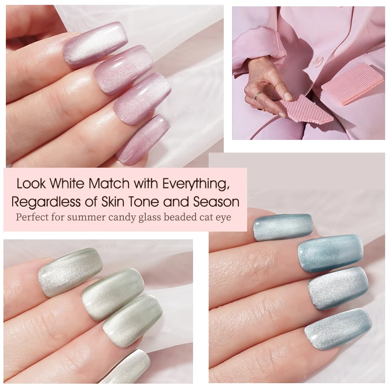 R S Nail Good Quality 8 Colors Peel Off One Step Gel Ceramic Cat Eye Gel Oem High Quality Long Lasting Disco Uv Nail Gel Polish