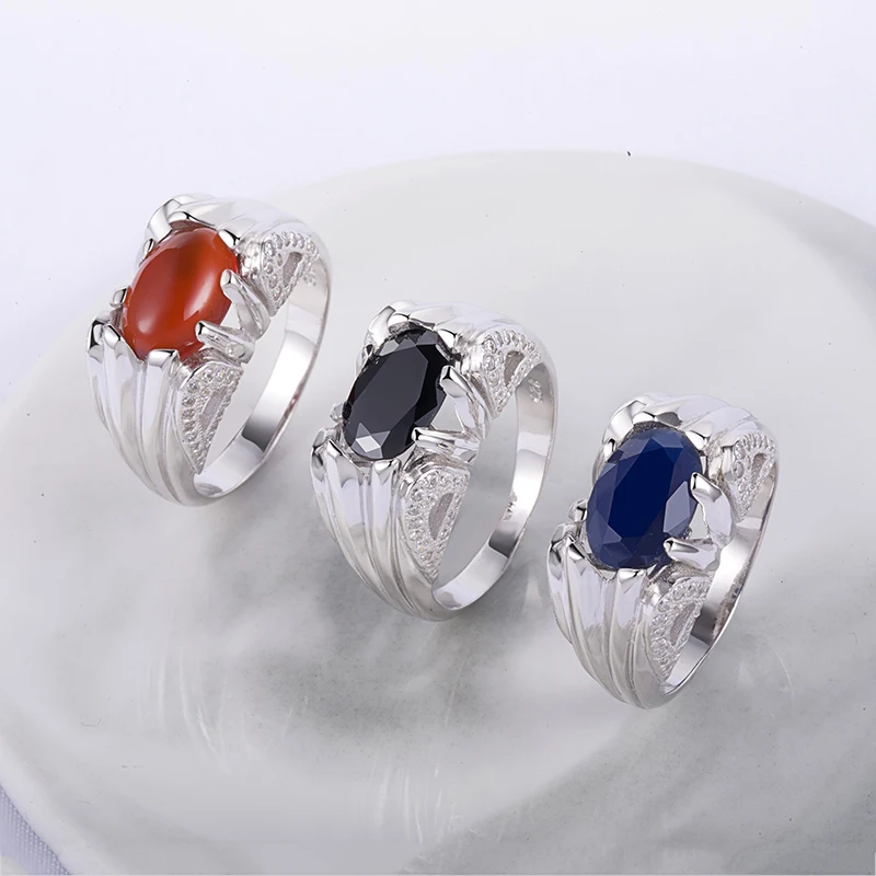 wholesale new white gold ring models for men, ruby man ring in silver