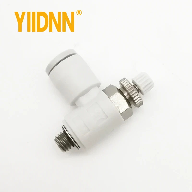 SMC type pneumatic connector AS1201F 4/6/8/10/12mm pneumatic throttle speed control valve external thread cylinder throttle