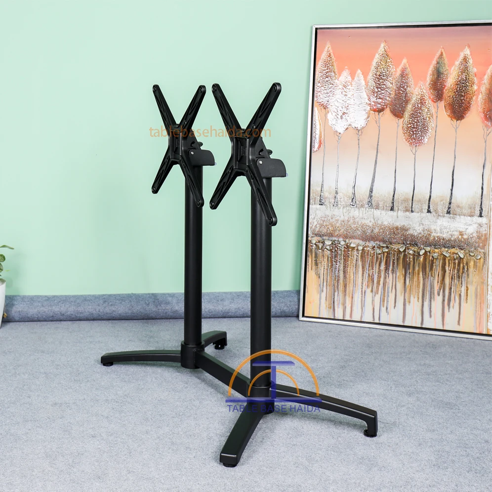 Fashion design cast aluminum industrial crank adjustable height table base