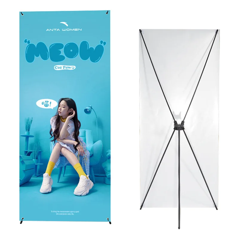 Factory Cheap X Frame Banner Stand For Advertising Digital Printing Different Size Customized Promotion X Stand Banner