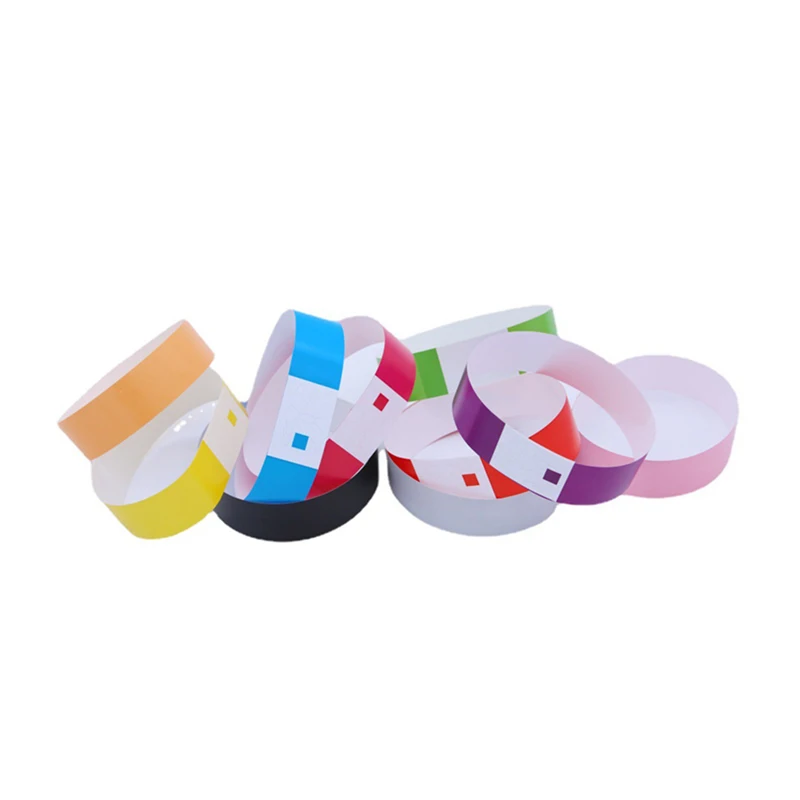 Professional Manufacturer Cheap Custom Paper wristband Multiple Colors Disposable Festival Wristband