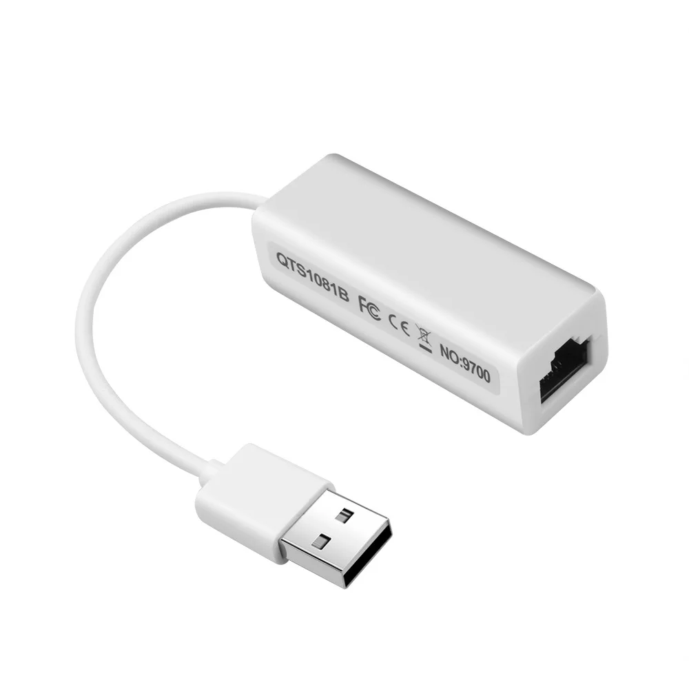 USB 2.0 To 10/100 RJ45 Network Lan Ethernet Female Wired Cable Adapter 10/100M USB 2.0 Ethernet Adapter