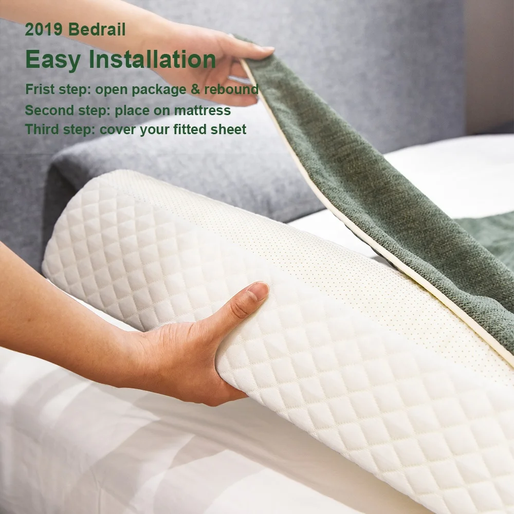 Memory Foam длинная подушка колодки для детей ясельного возраста, детские, для малышей Детская безопасность сна поручнем 2 шт. накладка на перила кроватки
