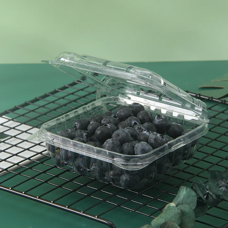 Disposable Food grade clear pet disposable salad fresh cut fruit plastic fruit container pet container plastic fruits