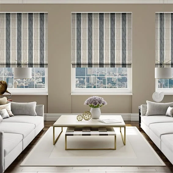 vertical striped roman blinds blackout manual sheer motorized smart roman blinds