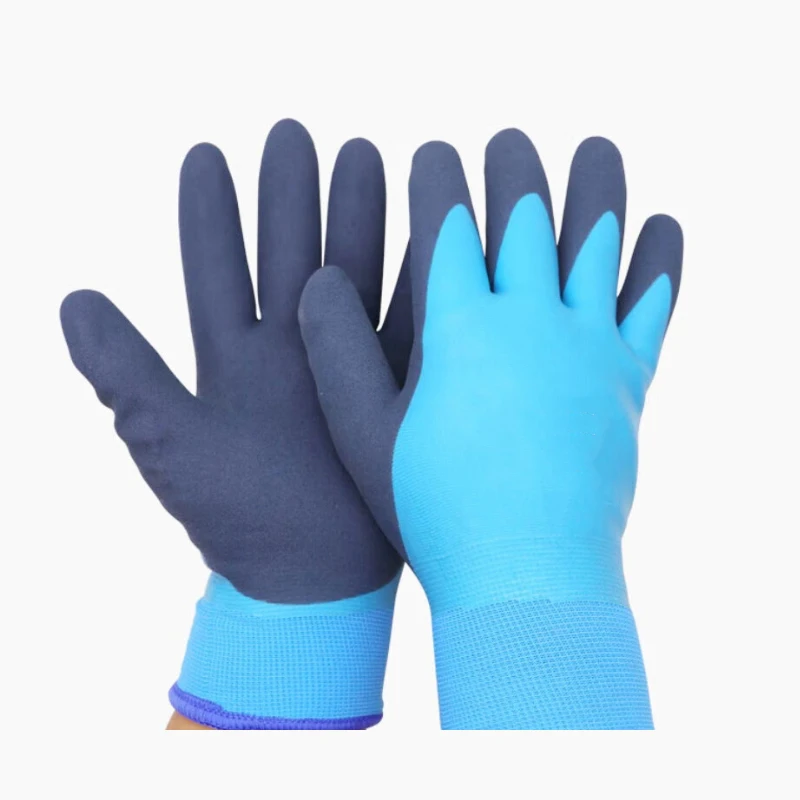 Double Shell Latex Coated Outdoor Reinforced Insulated Working Gloves Wholesale Waterproof Custom Work Winter Gloves