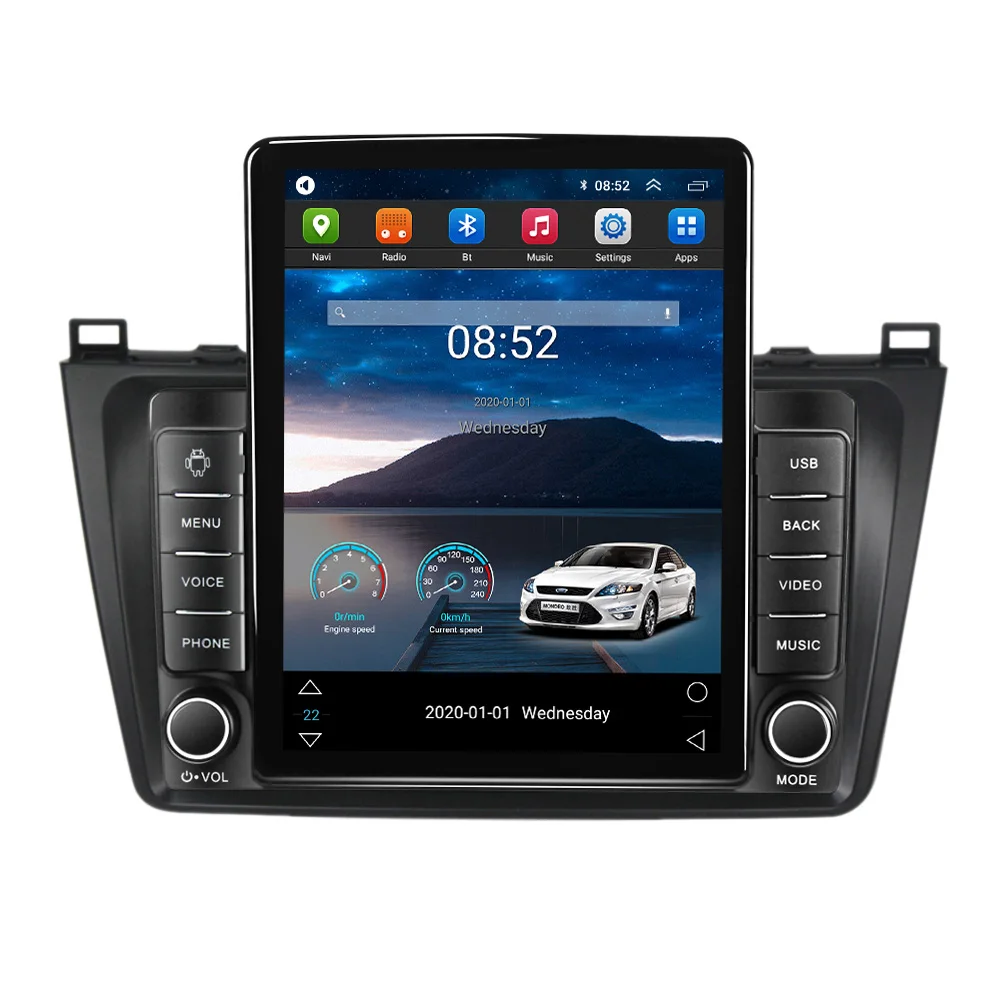 Navifly Tesla Android 11 8+128G BT AM FM car stereo BT for Mazda 6 2008-2012 DSP RDS GPS car play android