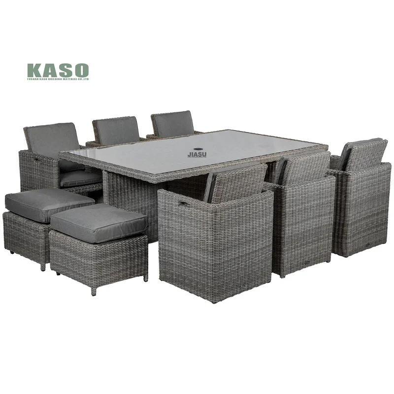All Weather Patio Aluminum Outdoor Dining Set Wood