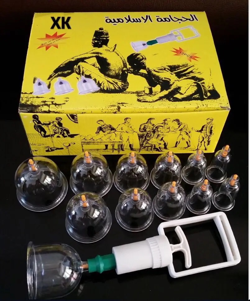 Chinese Strong-quality 12pcs paper board Cupping therapy Hijama massage cupping device