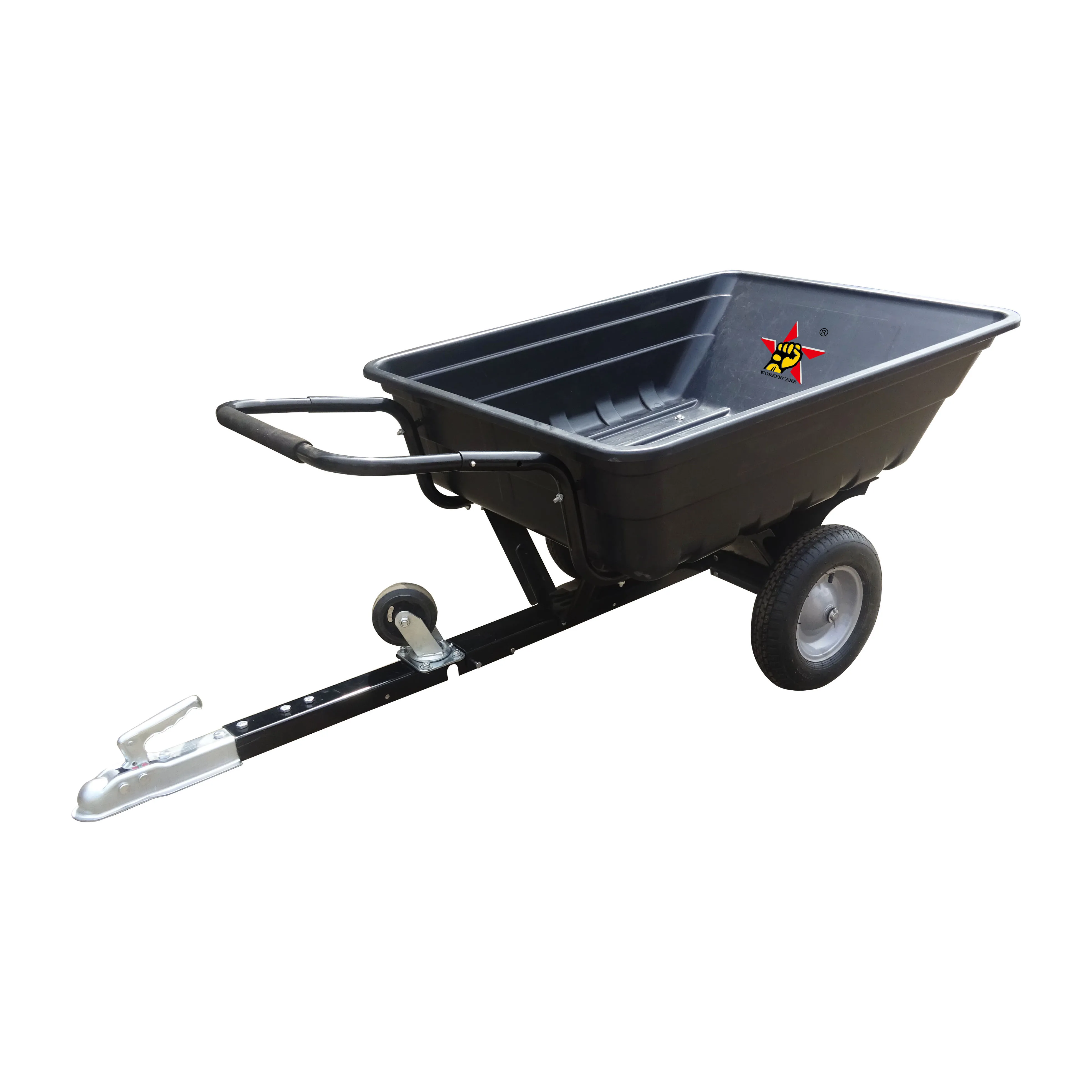 Poly Dump Cart 300 kg Garden Hand Trailer tow Ride on mower Wheelbarrow 10cbf