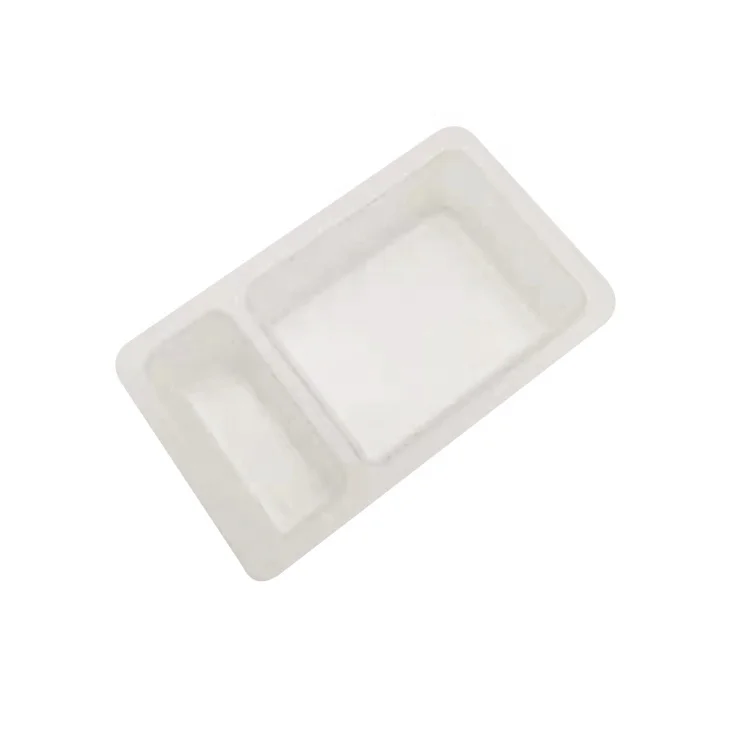 Food Grade 2 Compartment PP Plastic Clear Blister Sauce Insert Tray