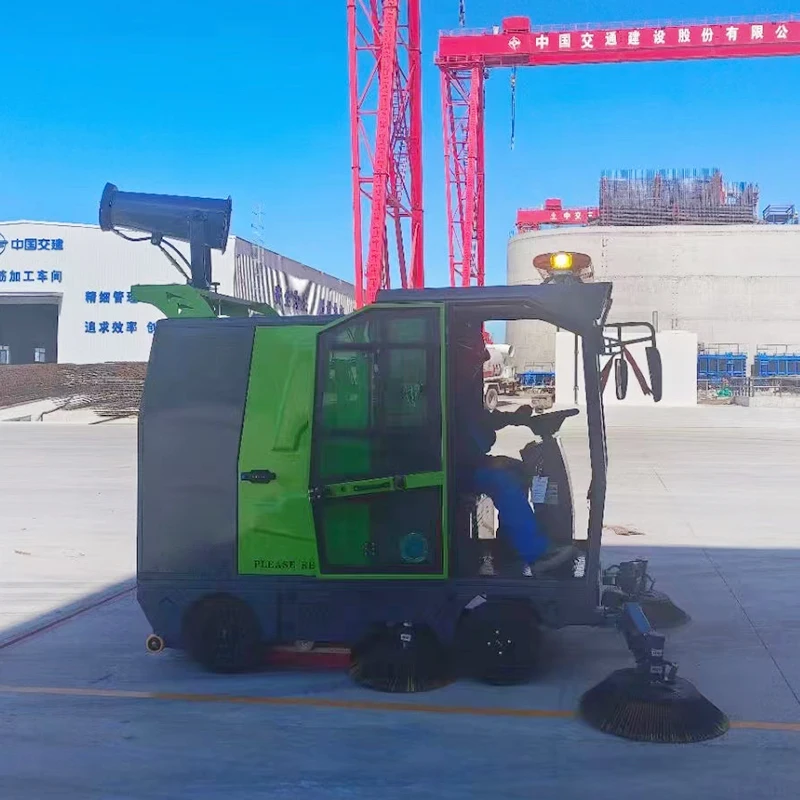 Parking Lot Warehouse Electric Industrial Floor Scrubber Road Sweeper Vacuum Floor Cleaning Sweeper