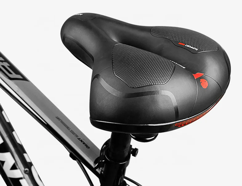 Leather bicycle saddle bike seat with tail light