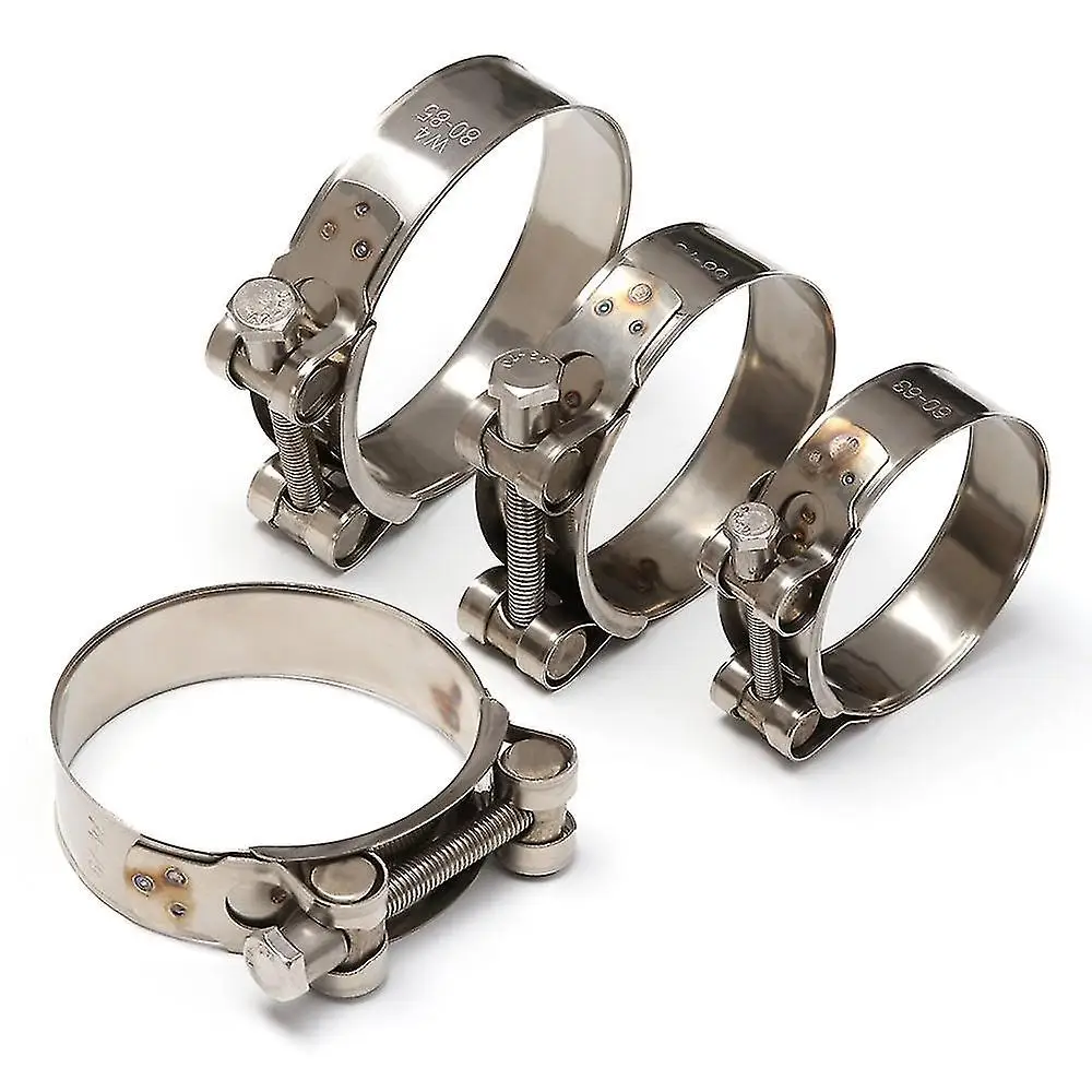 Clamps Adjustable Heavy Duty 304SS Stainless Steel Strong Throat Band Single T Bolt Hose Slot Clamps