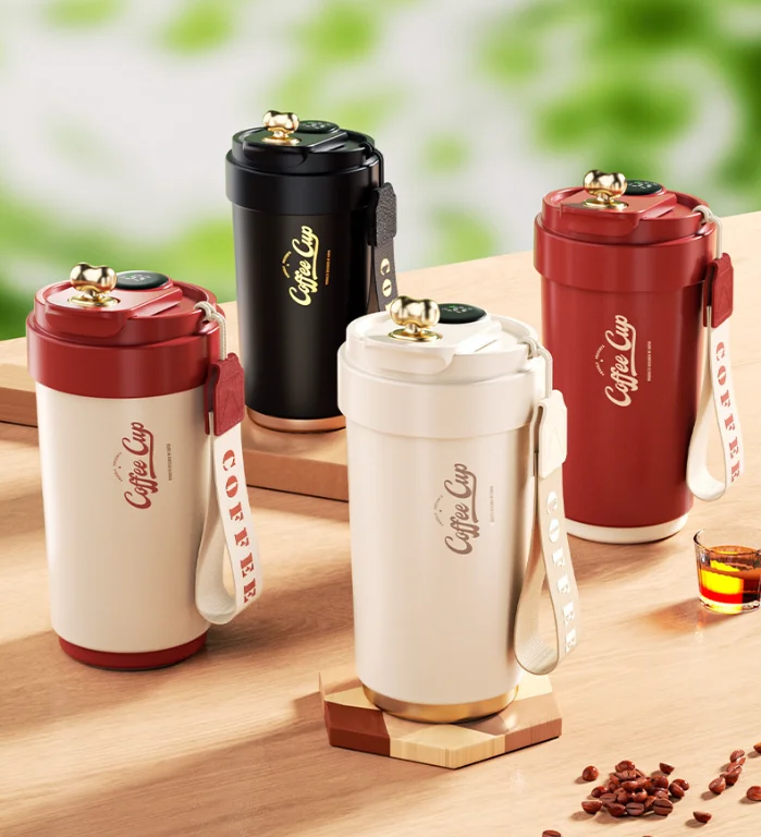 Modern Flask Digital Thermos Intelligent Led Temperature Display Vacuum Smart Coffee Mug With Logo Printing