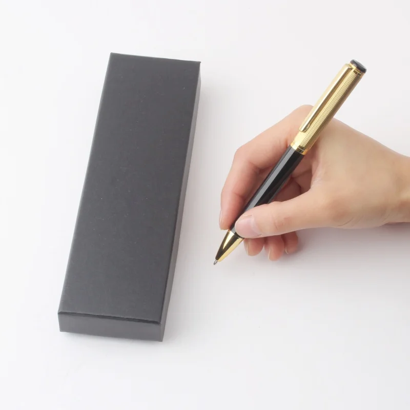 WenYi Hgh cost performance promotion beautiful short fiber pen with gift box small metal ballpoint pen