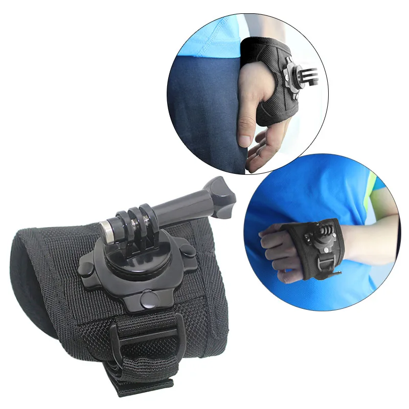 New 360 degrees Rotation Protection Hand Wrist Strap Mount For GoPro Hero 10 9 8 7 6 5 4 3+ 3 for Go Pro