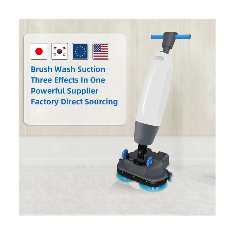 Коммерческая перезаряжаемая двойная щетка, машина для чистки плитки, скруббер для пола для продажи