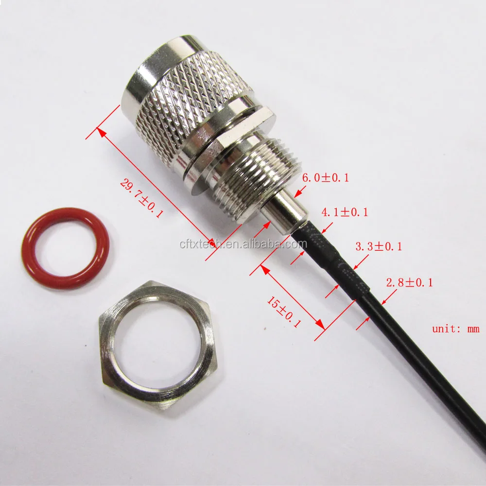 fiberglass antenna N type male cable RG174