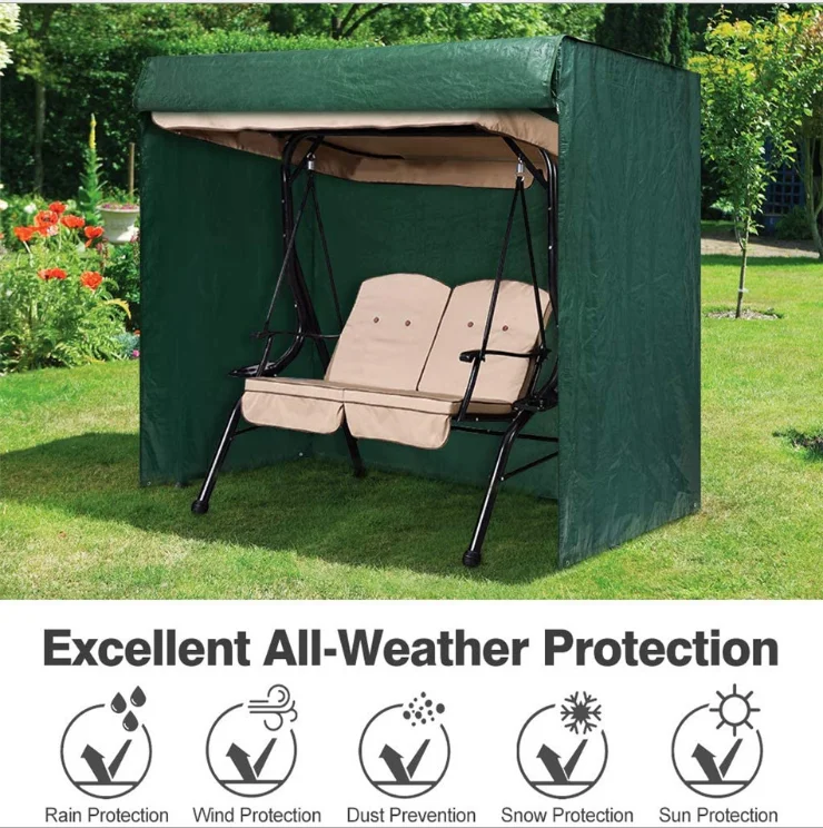 Waterproof polyester coated PVC garden hanging swing chair protector best patio furniture covers