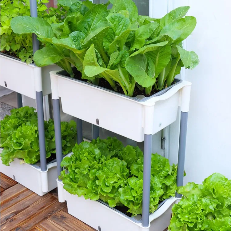 
Removable large thick plastic lazy vegetable planting pots multi-layer planting balcony vegetable garden box 