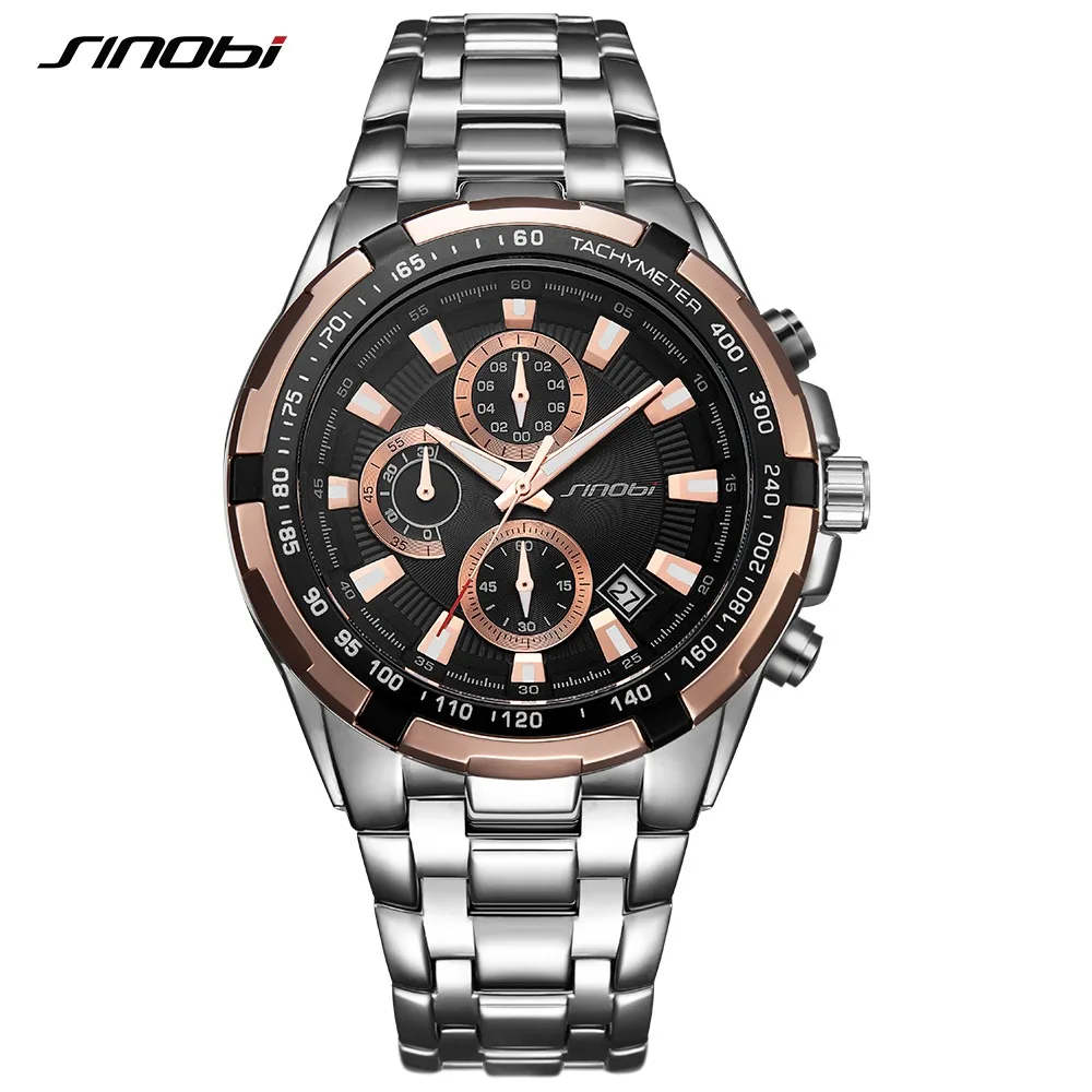 Sinobi Cool Chronograph Watch For Man Wristwatch China Supplier Original Designer Reloj S9720G