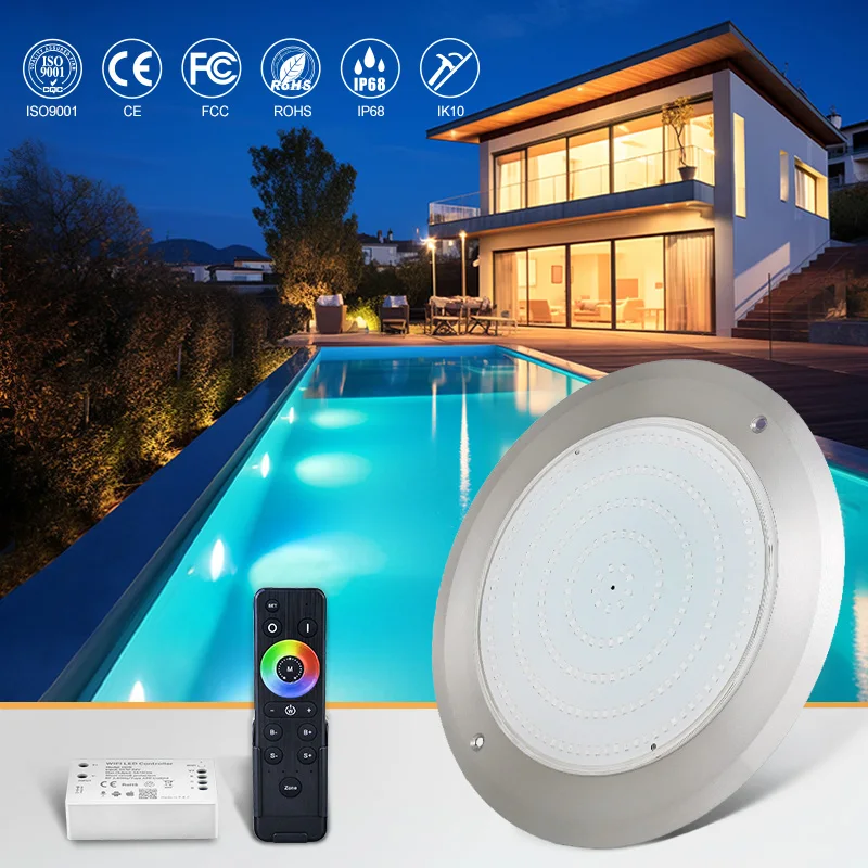 Новейший 8 мм толщина 35 Вт 12 В RGB 316SS бассейн подводный свет IP68 Светодиодный светильник под водой частный режим