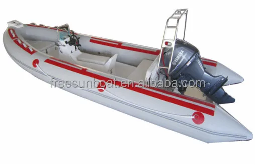 CE certification 420cm fiberglass hull inflatable rib boat