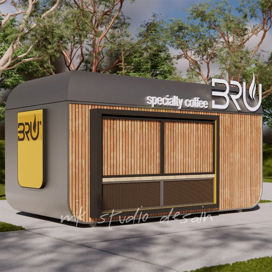 Bubble Tea Kiosk Hot Mall Food Mobile Kiosk Drink Juice Bar Display Counter Furniture showcase For Cafe Kiosk