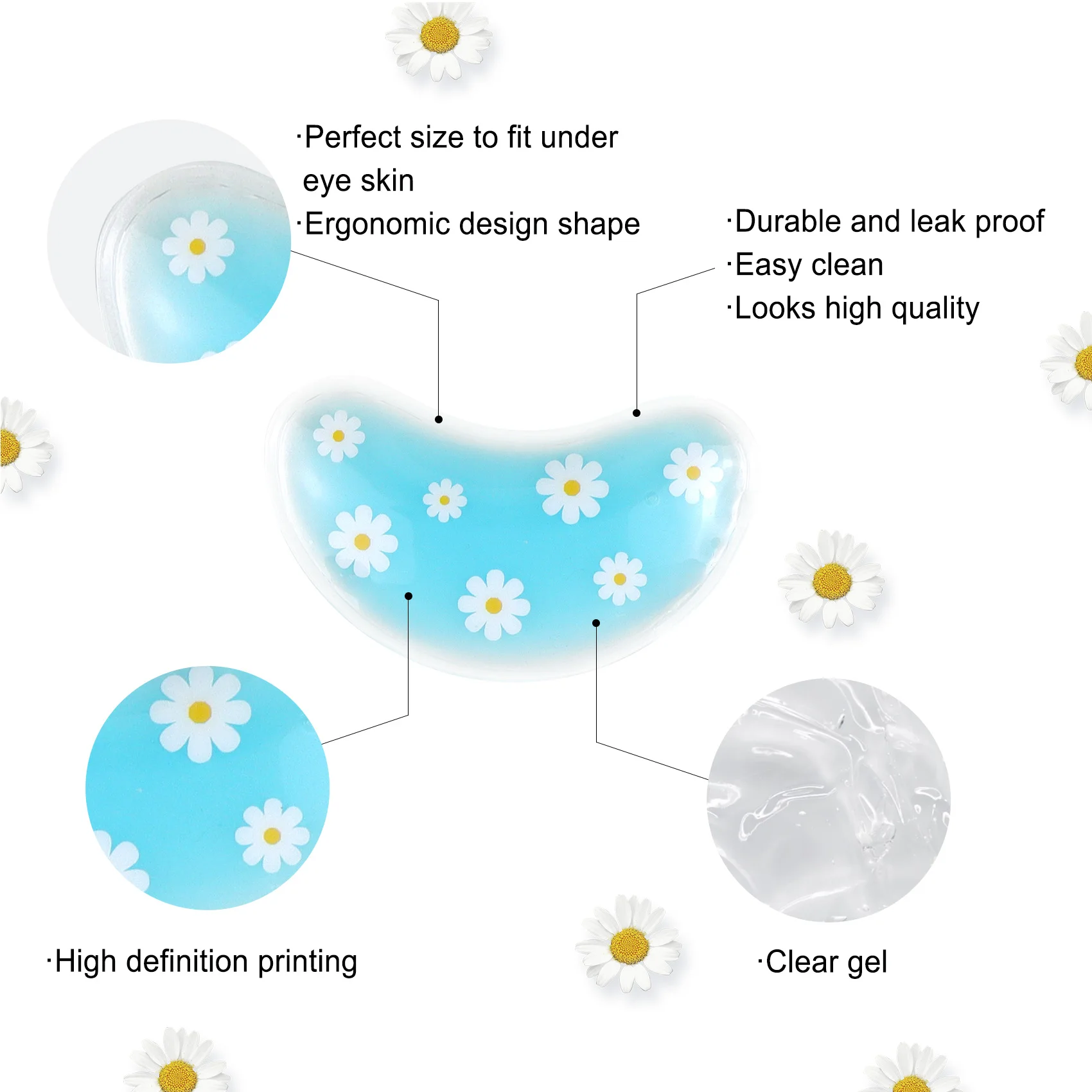 Reusable Gel Eye Ice Pack, Cooling Eye Pad for Eye Strain,Eye Swelling