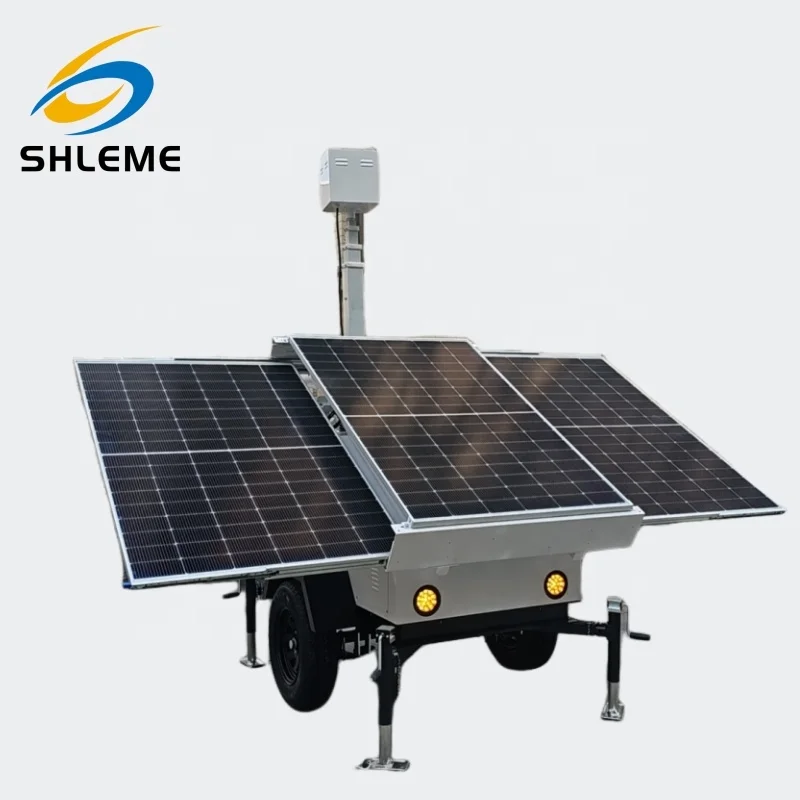 Vehicle Lighting and Monitoring System Solar Telescopic LED Trailer Tower with Camera