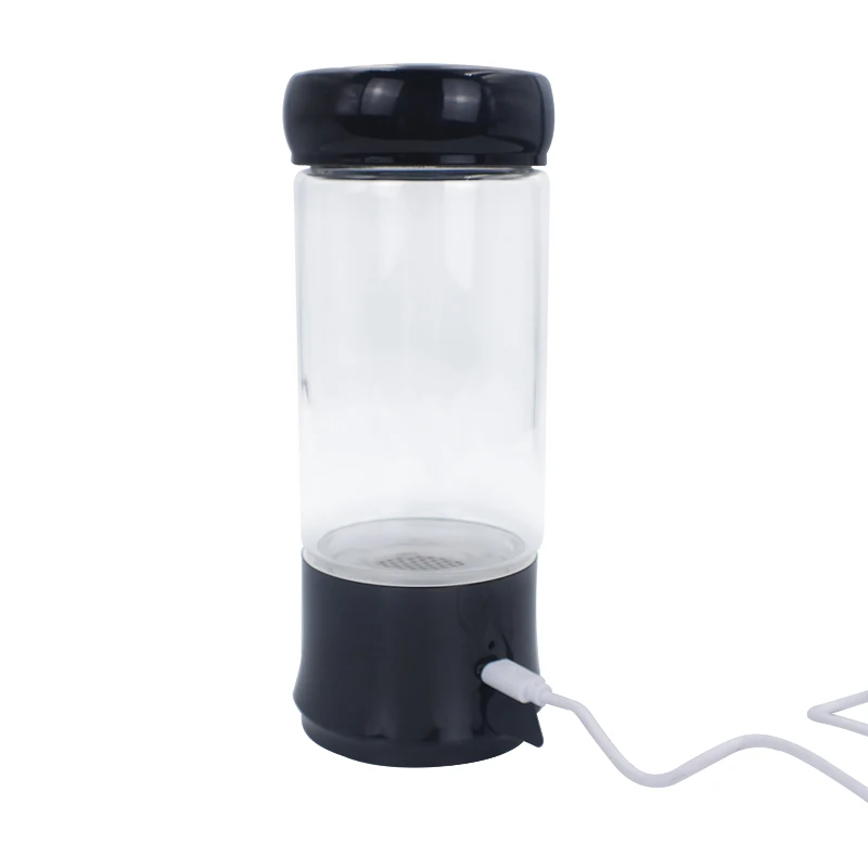 Portable Hydrogen Rich Water Generator Cup Bottle Home/Hotel/Car Use Rechargeable Alkaline Glass USB/Battery Power Source Easy