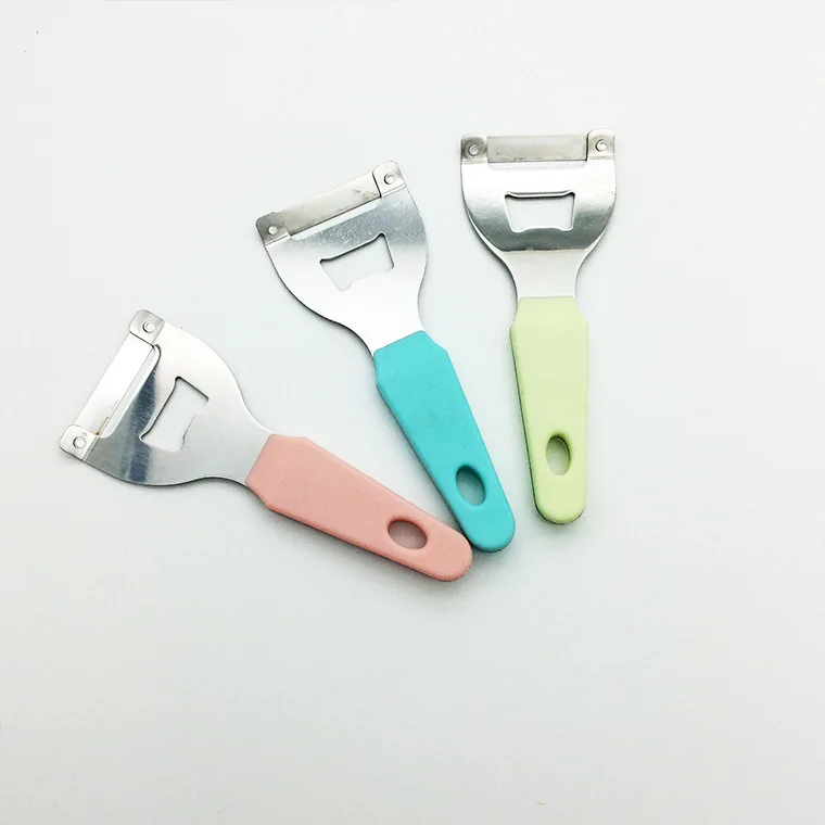 Manual Y shape 2 in 1 bottle opener fruit vegetable potato stainless steel peeler