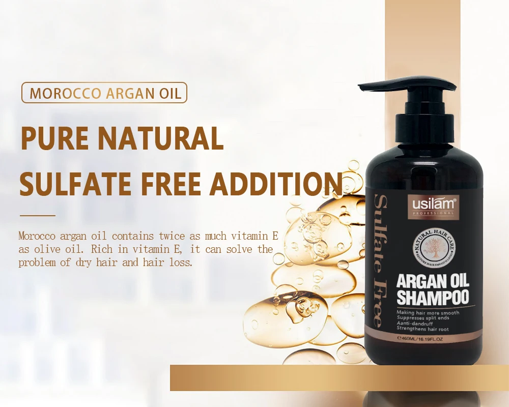 private label OEM luxury sulfate free Hair Natural Argan Oil sulfate-free  sulfate free shampoo