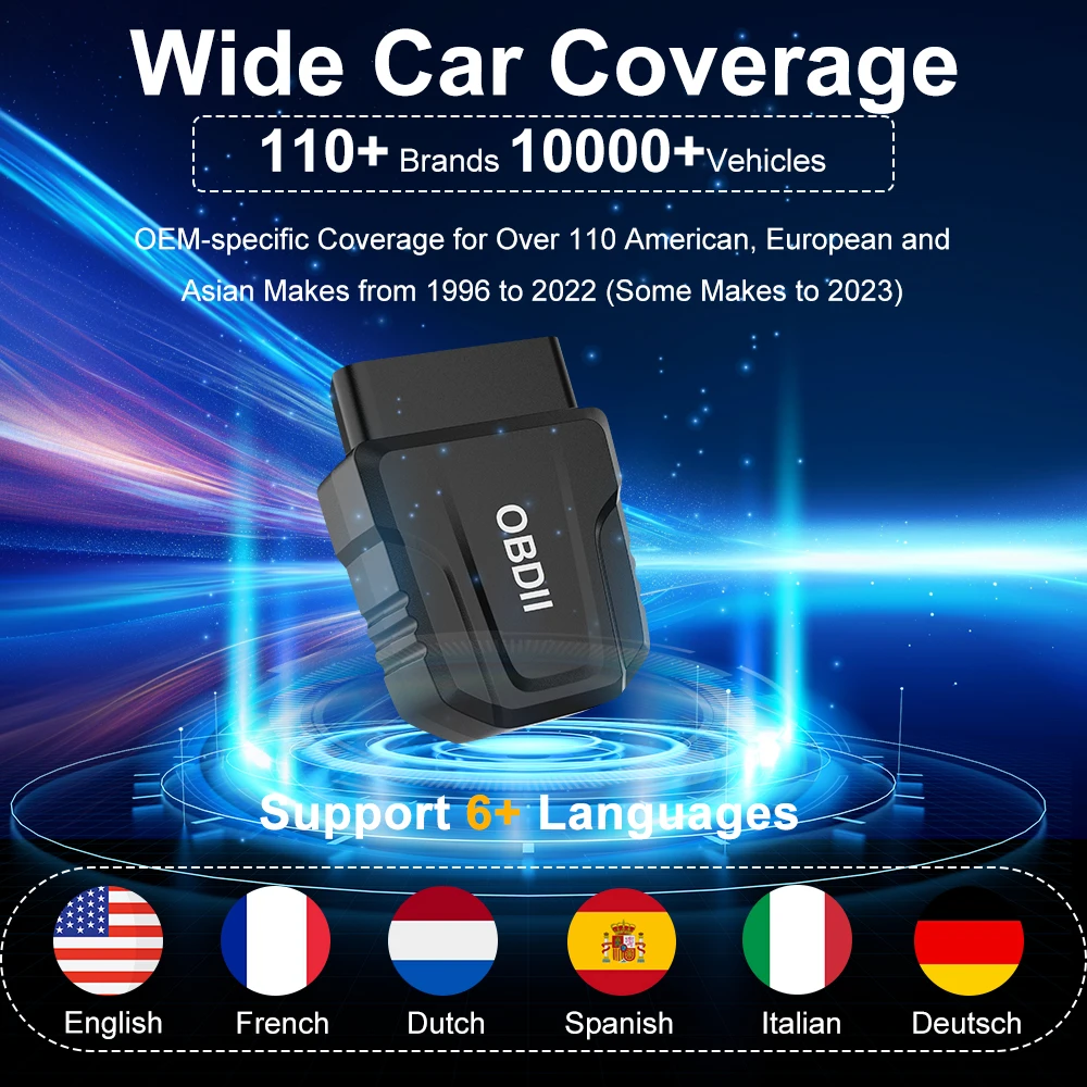 New Arrival V011 Alarm Vehicle Safety Real-time Monitoring ELM327 Auto Health Car Diagnostic Bluetooth OBD-II Scanner