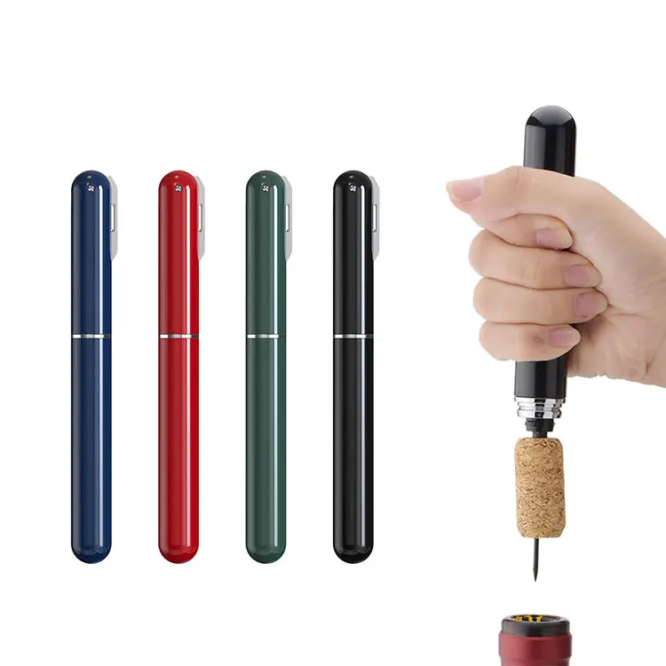 Factory Wholesale Luxury Plastic Easy Cork Remover Corkscrew Pen Air Pocket Pressure Pump Wine Opener