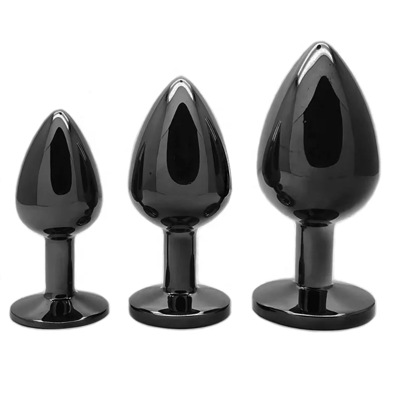 Sex product gunmetal color butt plug anal plug adult massager beads sex anal toy Aluminum alloy