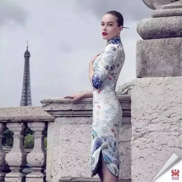 Cabin crew Cloak + Dress or Jacket + Printing Dress design custom cloud embroidery Asia stewardess hainan airline coat uniform