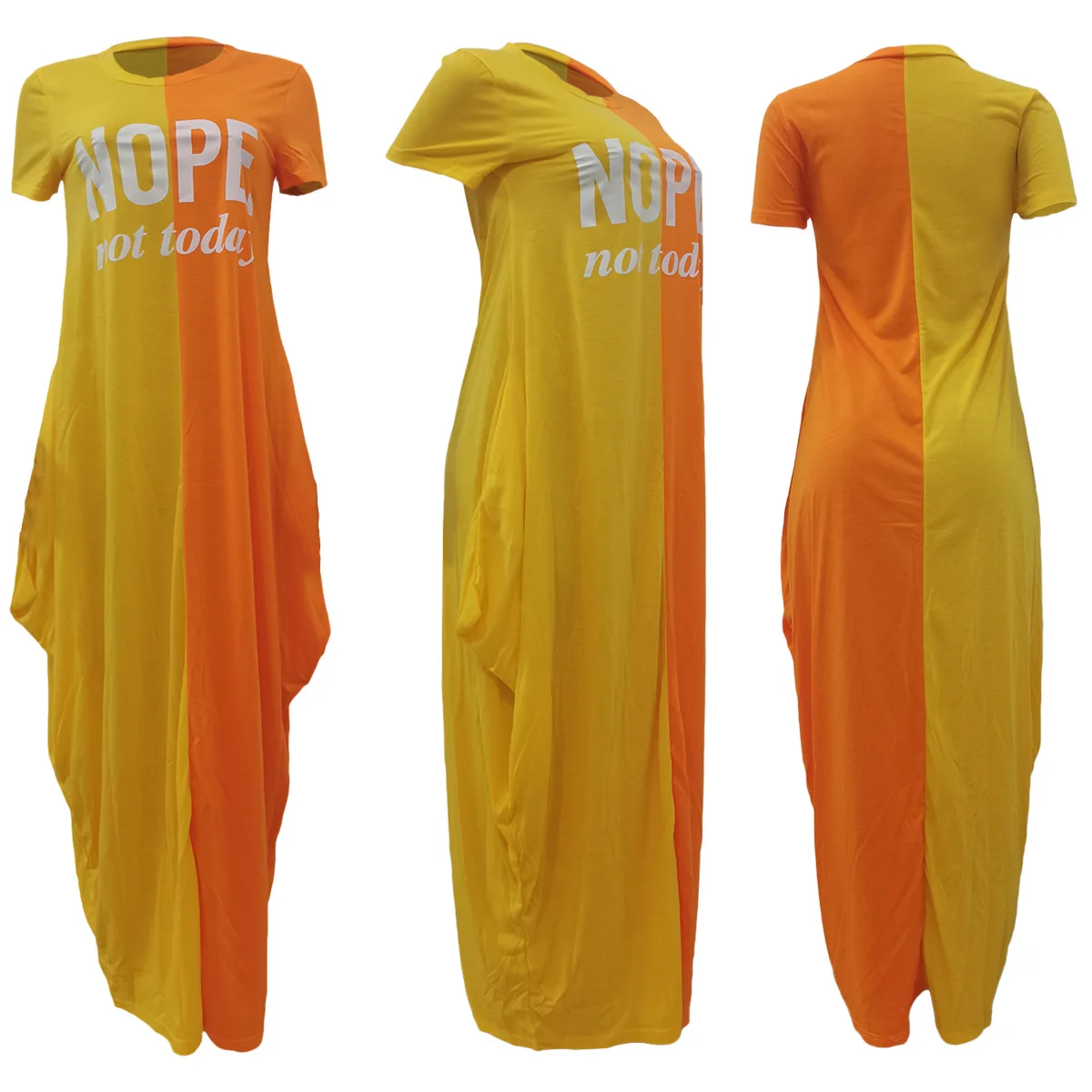 2022 Wholesale Women Casual Dresses Loose Style Plus Size Women Summer Dress Clothing Maxi Dress